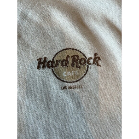 Hard Rock Cafe Los Angeles Crewneck Sweatshirt Medium Beige Pullover - Picture 3 of 9